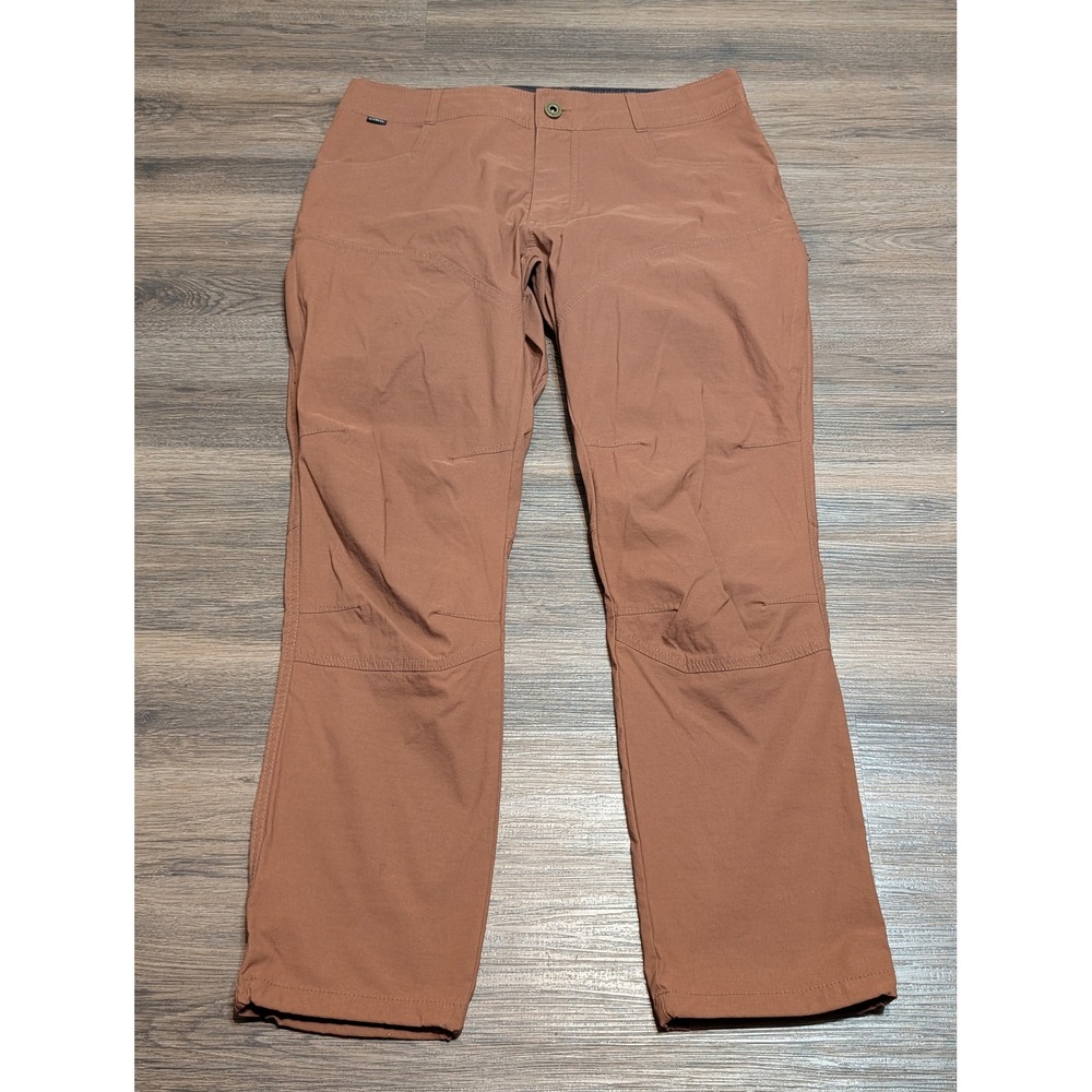 KUHL Revolvr Mens 34x30 Brown Hiking Pants Articulated Knee Outdoor Tapered Leg
